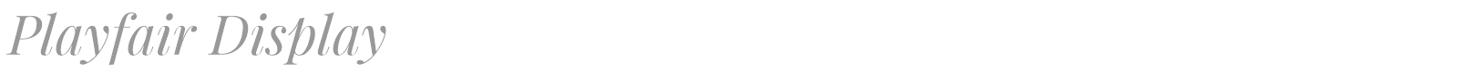 Playfair Display font preview