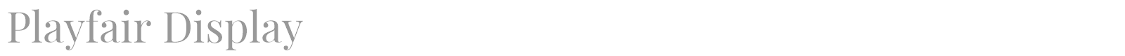 Playfair Display font preview