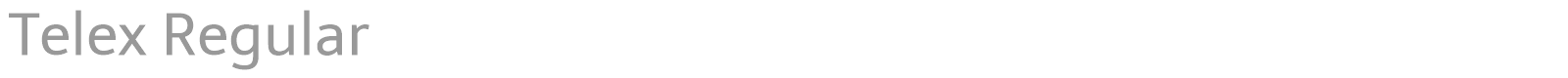 Telex font preview