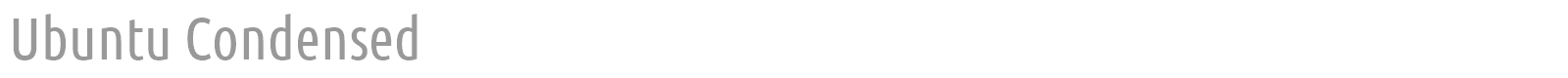 Ubuntu Condensed font preview