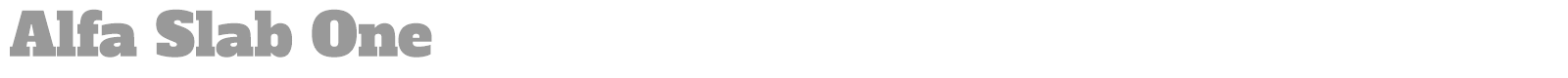 Alfa Slab One font preview