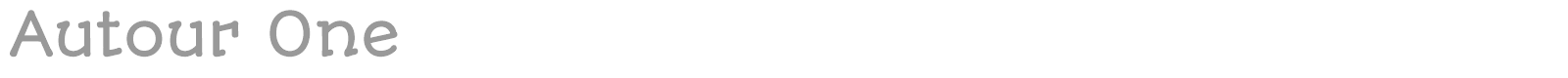 Autour One font preview