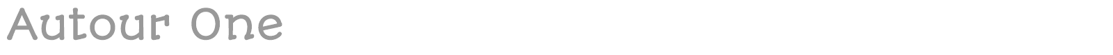 Autour One font preview