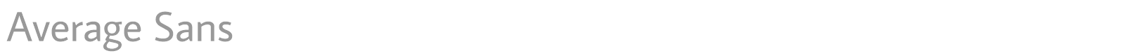 Average Sans font preview