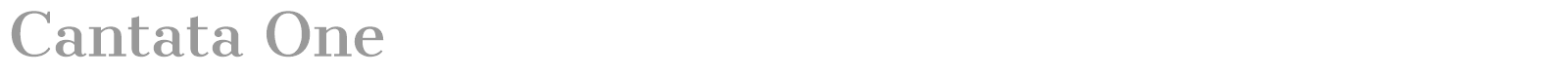 Cantata One font preview