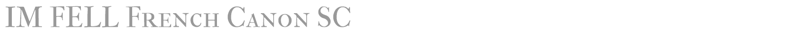 IM Fell French Canon SC font preview