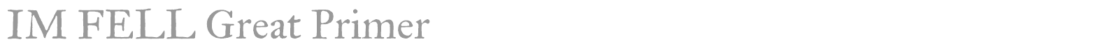 IM Fell Great Primer SC font preview