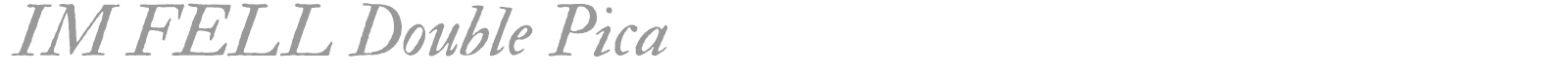 IM Fell Great Primer font preview