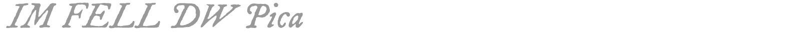 IM Fell Great Primer font preview