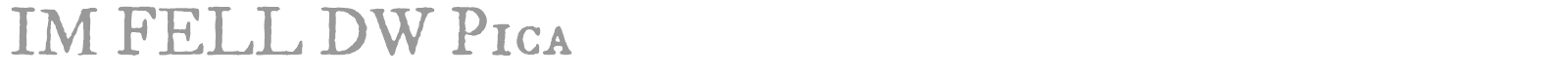 IM Fell Great Primer font preview