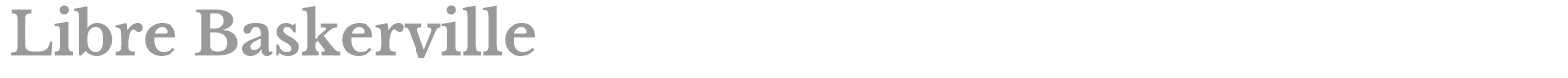Libre Baskerville font preview