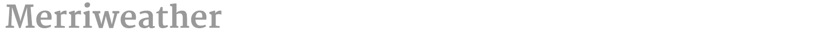 Merriweather font preview