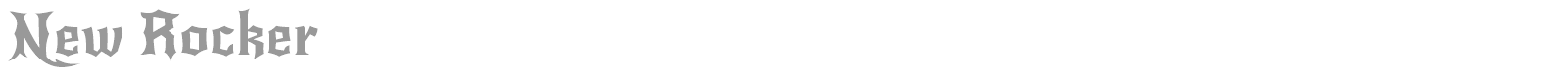 New Rocker font preview