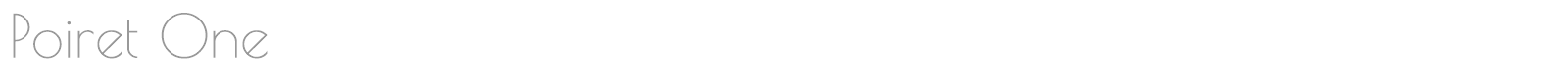 Poiret One font preview