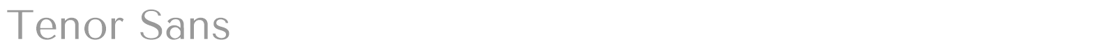Tenor Sans font preview