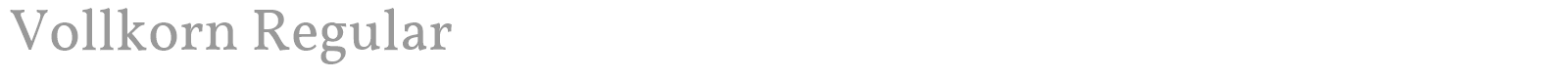 Vollkorn font preview