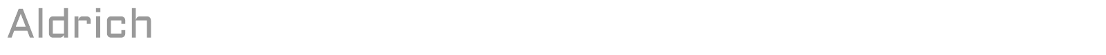 Aldrich font preview