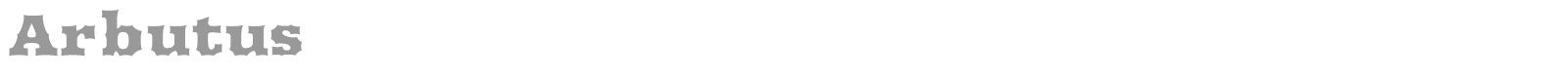 Arbutus font preview