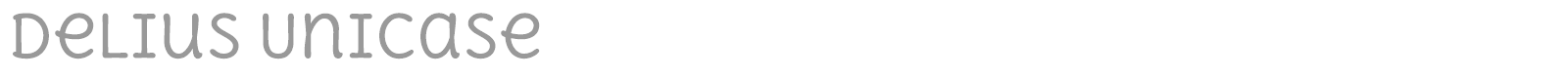 Delius Unicase font preview
