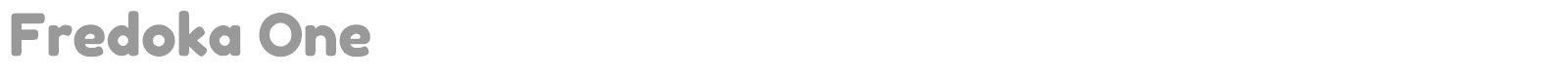 Fredoka One font preview