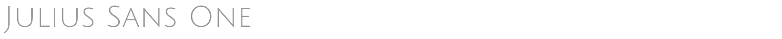 Julius Sans One font preview