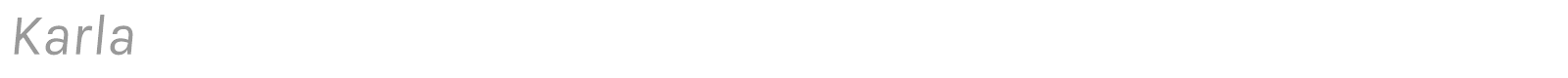 Karla font preview