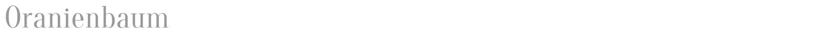 Oranienbaum font preview