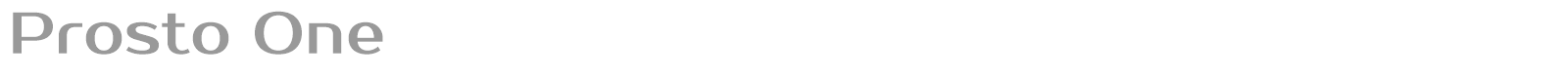 Prosto One font preview