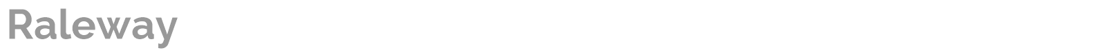 Raleway font preview