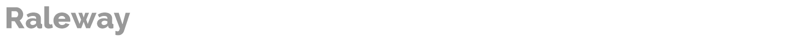 Raleway font preview