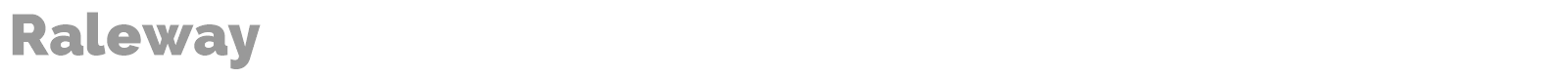 Raleway font preview