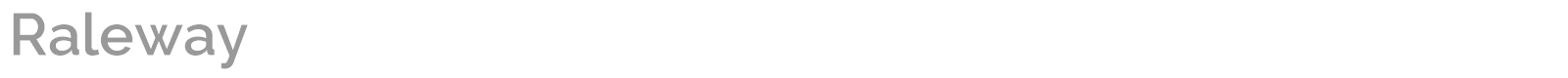 Raleway font preview
