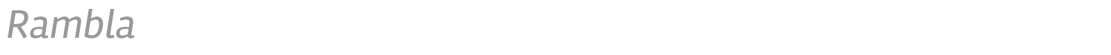 Rambla font preview