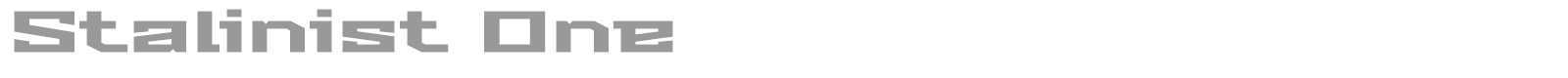 Stalinist One font preview
