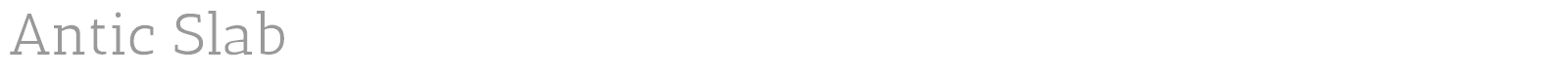 Antic Slab font preview