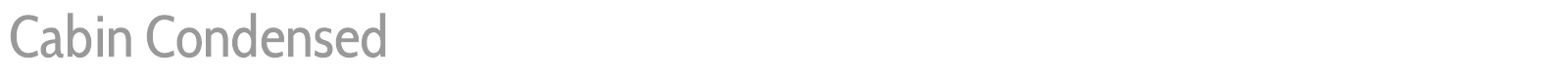 Cabin Condensed font preview