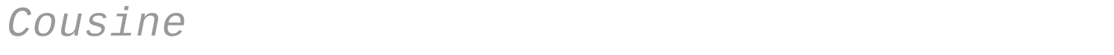 Cousine font preview