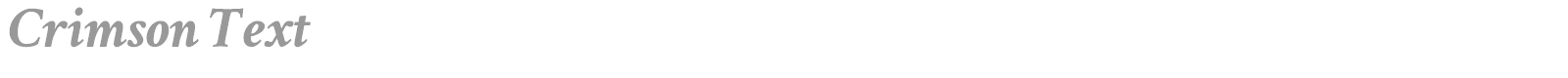 Crimson Text font preview