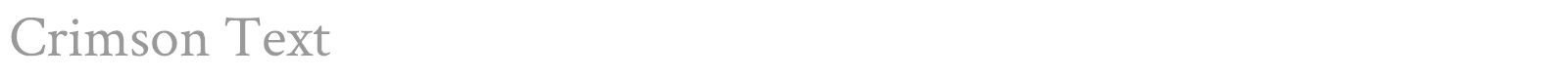 Crimson Text font preview