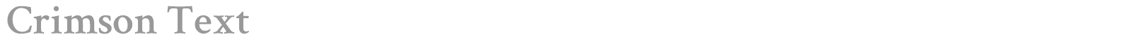 Crimson Text font preview