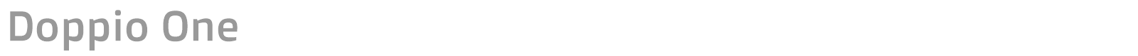 Doppio One font preview