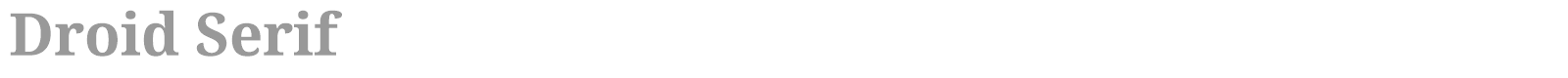 Droid Serif font preview