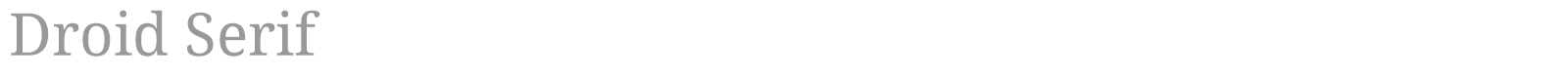 Droid Serif font preview
