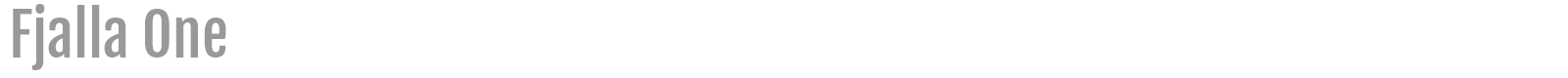 Fjalla One font preview