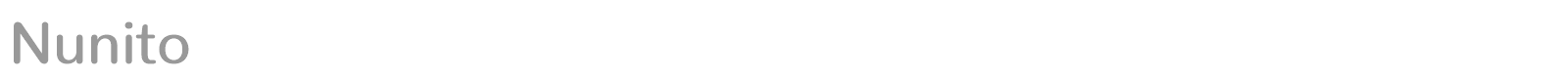 Nunito font preview