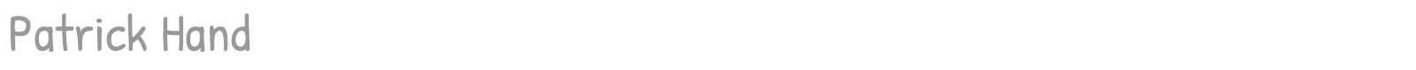 Patrick Hand font preview