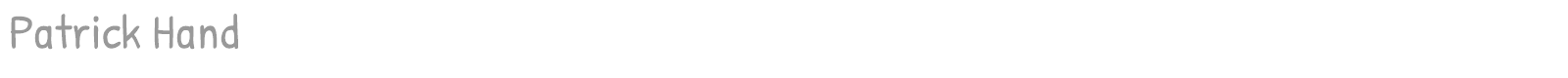 Patrick Hand font preview