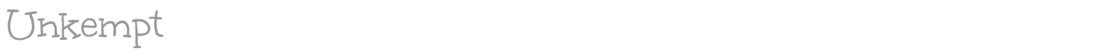 Unkempt font preview