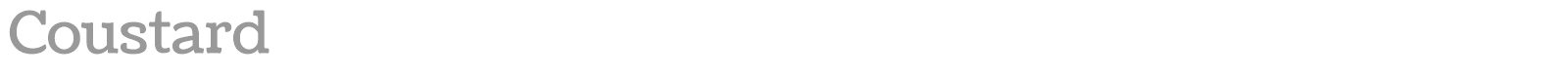 Coustard font preview