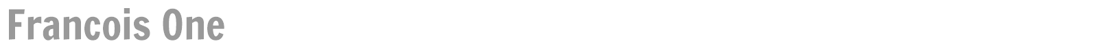 Francois One font preview